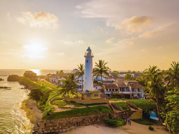 View of Galle, a popular tourist destination in Sri Lanka.