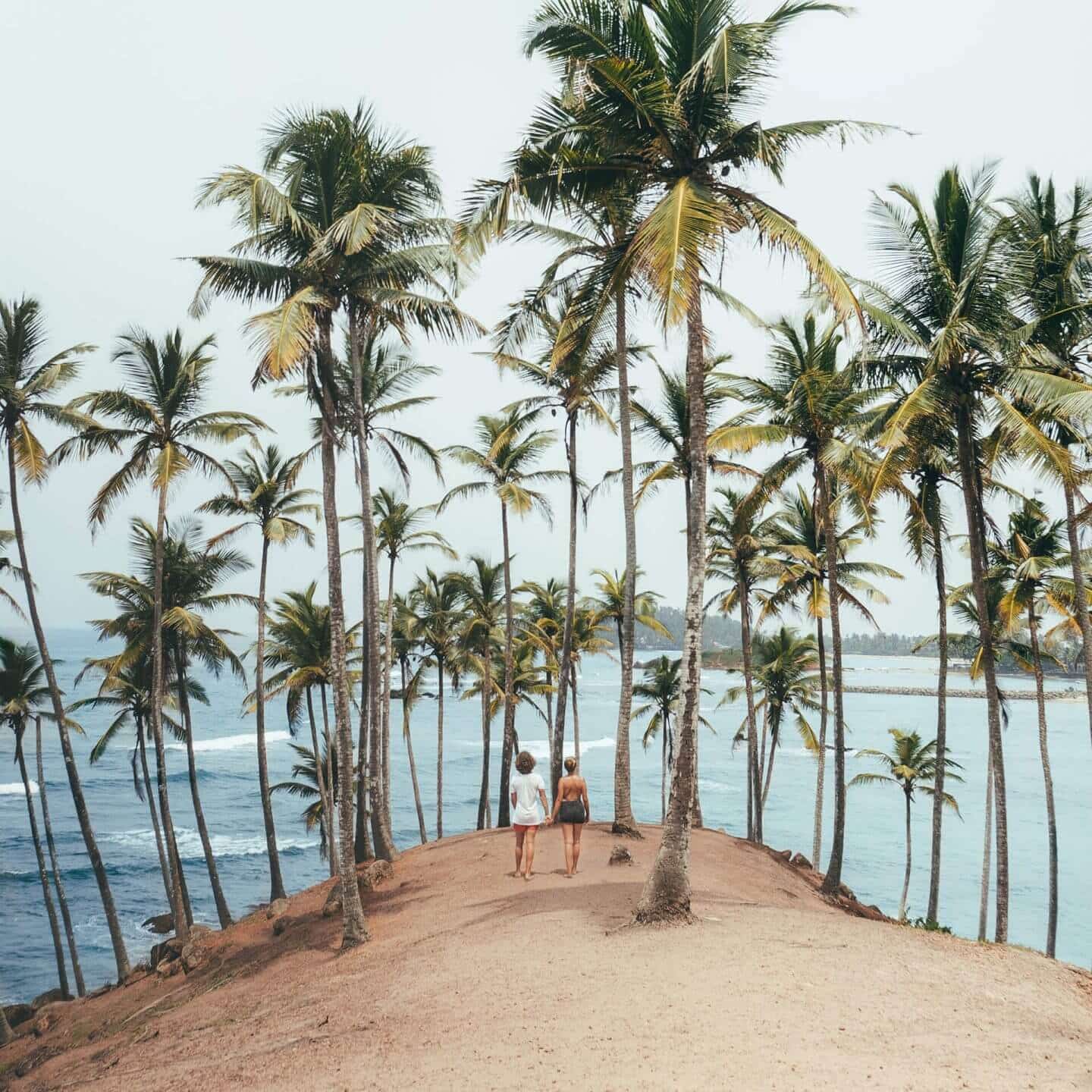 View of Mirissa, a popular tourist destination in Sri Lanka.